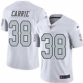 Nike Men & Women & Youth Raiders 38 T.J. Carrie White Color Rush Limited Jersey,baseball caps,new era cap wholesale,wholesale hats